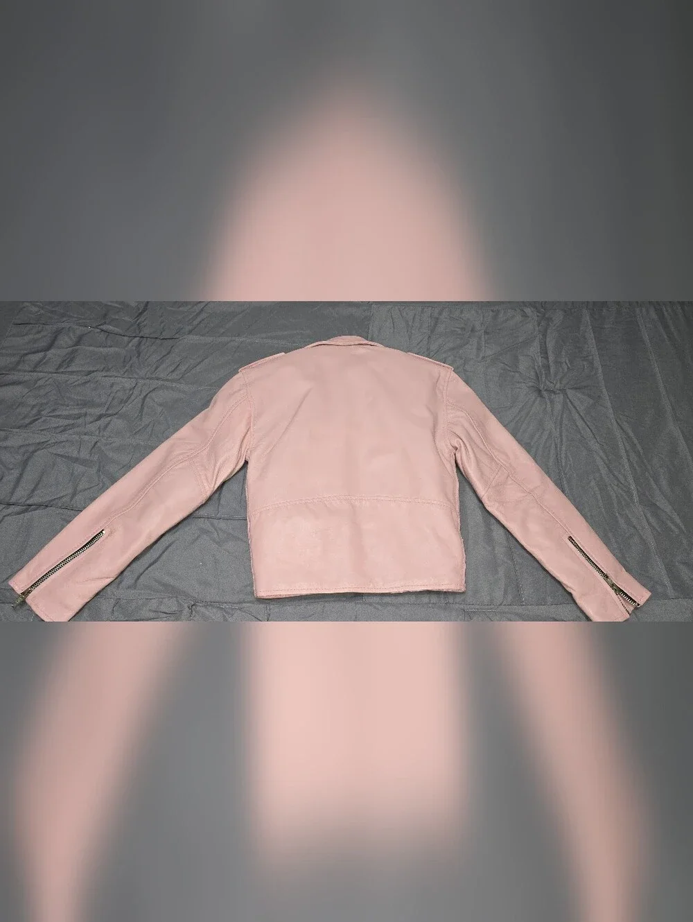Milwaukee Leather Genuine Leather Pink Moto Biker Jacket XS Belted